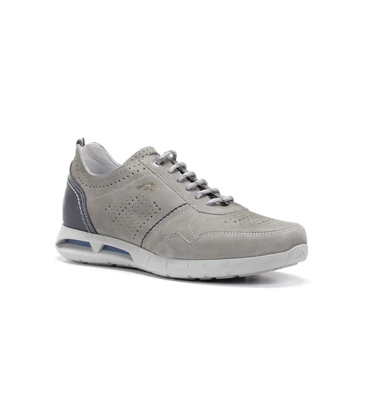 Zapatos de cordones en nobuck gris
