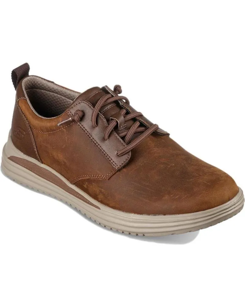 Zapatos de Hombre SKECHERS ZAPATOS DE SPORT 204667 CUERO MARRóN