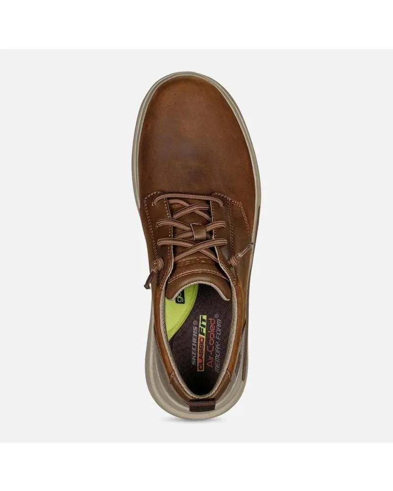 Zapatos de Hombre SKECHERS ZAPATOS DE SPORT 204667 CUERO MARRóN