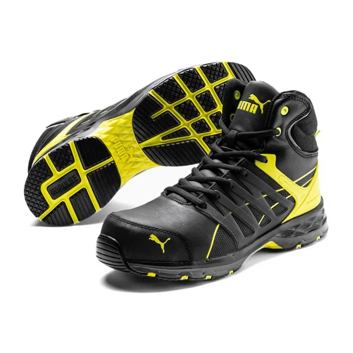 Zapatos de seguridad Puma Velocity 2.0 Yellow Mid S3 SRC HRO ESD