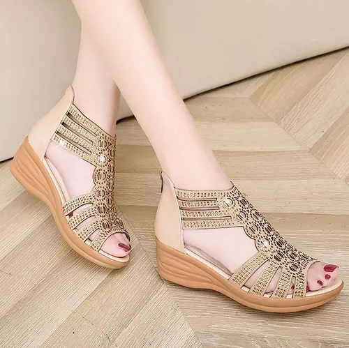  Zapatos Para Dama Sandalia Ortopédica Sandalias Mujer Tacon