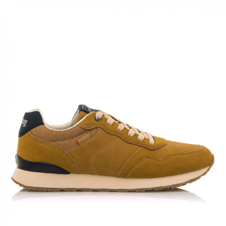 Zapatos sport Mustang 84727 porland classic mostaza con detalles azules