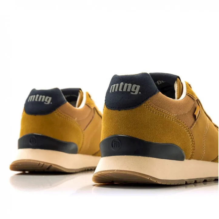 Zapatos sport Mustang 84727 porland classic mostaza con detalles azules