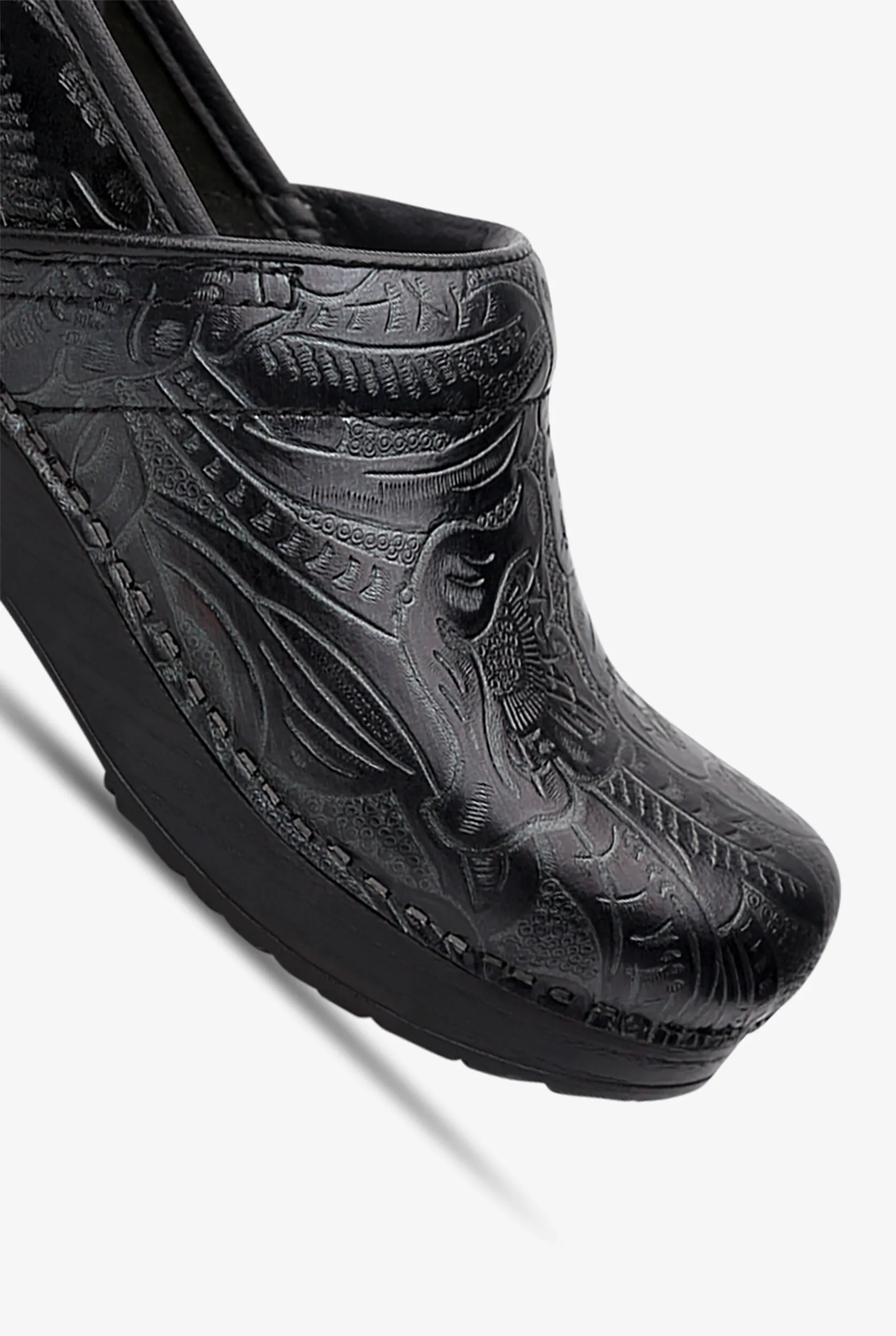 Zuecos Dansko Professional de cuero labrado para mujer