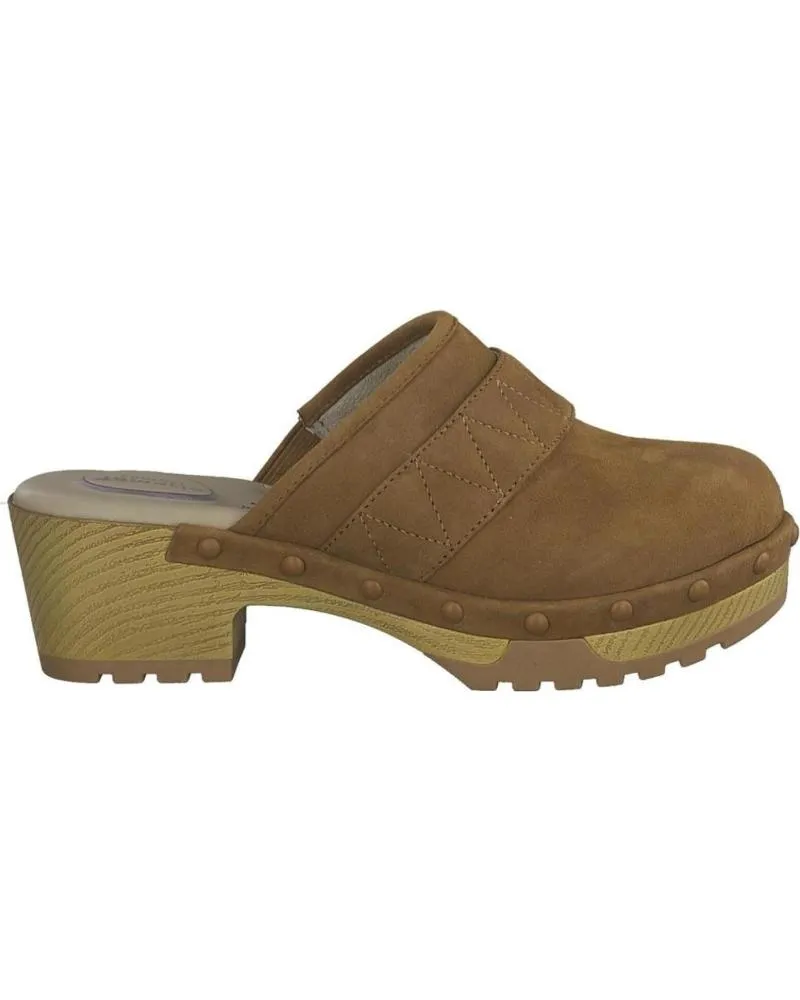 Zuecos de Mujer TAMARIS 837300 NUBUCK CUERO MARRON