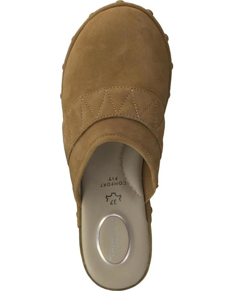 Zuecos de Mujer TAMARIS 837300 NUBUCK CUERO MARRON