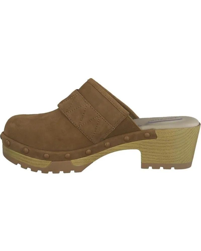 Zuecos de Mujer TAMARIS 837300 NUBUCK CUERO MARRON